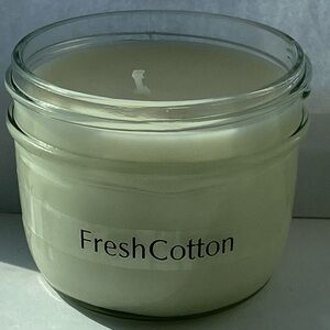 Handmade fresh cotton candle 8oz made with soy wax